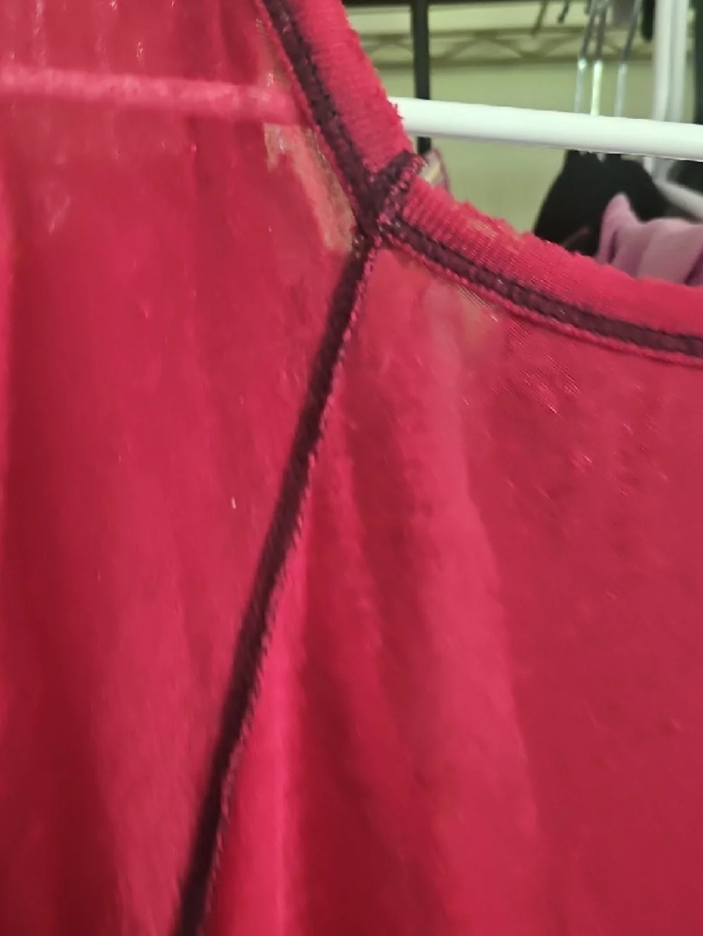Free People V-Neck Short Sleeve Tunic - Raspberry - Picture 8 of 8